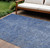 8' X 10' Navy Blue Gray And Ivory Abstract Washable Indoor Outdoor Area Rug - 608219057978