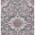 8' X 10' Pink And Charcoal Damask Washable Indoor Outdoor Area Rug