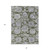 8' X 10' Olive Green And Gray Floral Washable Indoor Outdoor Area Rug