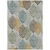 8' X 10' Gray Silver And Teal Blue Floral Washable Indoor Outdoor Area Rug