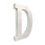 16" Distressed White Wash Wooden Initial Letter D Sculpture