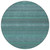 8' Round Turquoise Round Striped Washable Non Skid Indoor Outdoor Area Rug