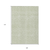 9' X 12' Artichoke Green And Gray Geometric Washable Indoor Outdoor Area Rug