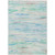 8' X 10' Teal Blue And Ivory Abstract Washable Indoor Outdoor Area Rug - Teal Blue, Ivory