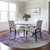 8' Purple Eggplant And Ivory Round Abstract Washable Indoor Outdoor Area Rug