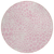 8' Pink And Ivory Round Geometric Washable Indoor Outdoor Area Rug