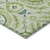 9' X 12' Artichoke Green Olive Green And Blue Floral Washable Indoor Outdoor Area Rug