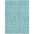 10' X 14' Teal Blue And Ivory Geometric Washable Indoor Outdoor Area Rug Transitional Style - Teal Blue, Ivory Color