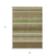 9' X 12' Artichoke Green And Brown Southwestern Washable Indoor Outdoor Area Rug