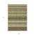 9' X 12' Artichoke Green And Brown Southwestern Washable Indoor Outdoor Area Rug