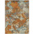 10' X 14' Copper And Orange Abstract Washable Indoor Outdoor Area Rug - Copper, Orange