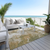 9' X 12' Brown And Ivory Abstract Washable Indoor Outdoor Area Rug