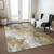 9' X 12' Brown And Ivory Abstract Washable Indoor Outdoor Area Rug - Brown, Ivory