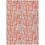 9' X 12' Coral Pink And Ivory Abstract Washable Indoor Outdoor Area Rug