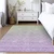 9' X 12' Artichoke Green And Lavender Ombre Washable Indoor Outdoor Area Rug