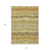 8' X 10' Gold Brown And Gray Striped Washable Indoor Outdoor Area Rug