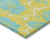 8' X 10' Yellow And Aqua Floral Washable Indoor Outdoor Area Rug