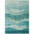 10' X 14' Teal Blue And Aqua Abstract Washable Indoor Outdoor Area Rug Transitional Style - Teal Blue, Aqua Color