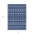 10' X 14' Navy Blue And Ivory Moroccan Washable Indoor Outdoor Area Rug