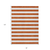8' X 10' Orange Striped Washable Non Skid Indoor Outdoor Area Rug