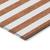 8' X 10' Orange Striped Washable Non Skid Indoor Outdoor Area Rug