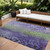 10' X 14' Purple Green And Black Abstract Washable Indoor Outdoor Area Rug