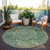 8' Emerald Round Medallion Washable Indoor Outdoor Area Rug