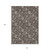 10' X 14' Chocolate Beige And Taupe Floral Washable Indoor Outdoor Area Rug