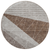 8' Gray Silver And Taupe Round Geometric Washable Indoor Outdoor Area Rug