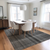 10' X 14' Gray Plaid Washable Non Skid Indoor Outdoor Area Rug