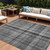 10' X 14' Gray Plaid Washable Non Skid Indoor Outdoor Area Rug Transitional Style - Gray Color