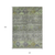 10' X 14' Sage And Gray Floral Washable Indoor Outdoor Area Rug