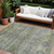 10' X 14' Sage And Gray Floral Washable Indoor Outdoor Area Rug