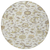 8' Ivory Brown And Green Round Floral Washable Indoor Outdoor Area Rug