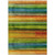 9' X 12' Green Teal Blue And Copper Striped Washable Indoor Outdoor Area Rug
