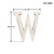 16" Distressed White Wash Wooden Initial Letter W Sculpture - 606114641537