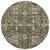8' Coffee And Beige Round Oriental Washable Indoor Outdoor Area Rug