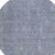 8' Denim Blue And Gray Round Oriental Washable Indoor Outdoor Area Rug