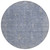 8' Denim Blue And Gray Round Oriental Washable Indoor Outdoor Area Rug