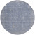 8' Denim Blue And Gray Round Oriental Washable Indoor Outdoor Area Rug