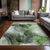 8' X 10' Olive Green Abstract Washable Non Skid Indoor Outdoor Area Rug
