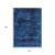 10' X 14' Blue And Charcoal Floral Washable Indoor Outdoor Area Rug