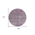 8' Purple And Gray Round Floral Washable Indoor Outdoor Area Rug