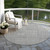 8' Gray And Ivory Round Geometric Washable Indoor Outdoor Area Rug - 608219142728