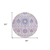 8' Blush Lavender And Purple Round Floral Washable Indoor Outdoor Area Rug