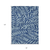 8' X 10' Navy Blue And Light Blue Floral Washable Indoor Outdoor Area Rug