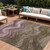 9' X 12' Taupe And Beige Abstract Washable Indoor Outdoor Area Rug - Taupe, Beige