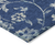 10' X 14' Navy Blue And Gray Floral Washable Indoor Outdoor Area Rug