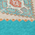 9' X 12' Teal Blue Brown And Ivory Oriental Washable Indoor Outdoor Area Rug