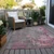 9' X 12' Blush Gray And Mauve Abstract Washable Indoor Outdoor Area Rug